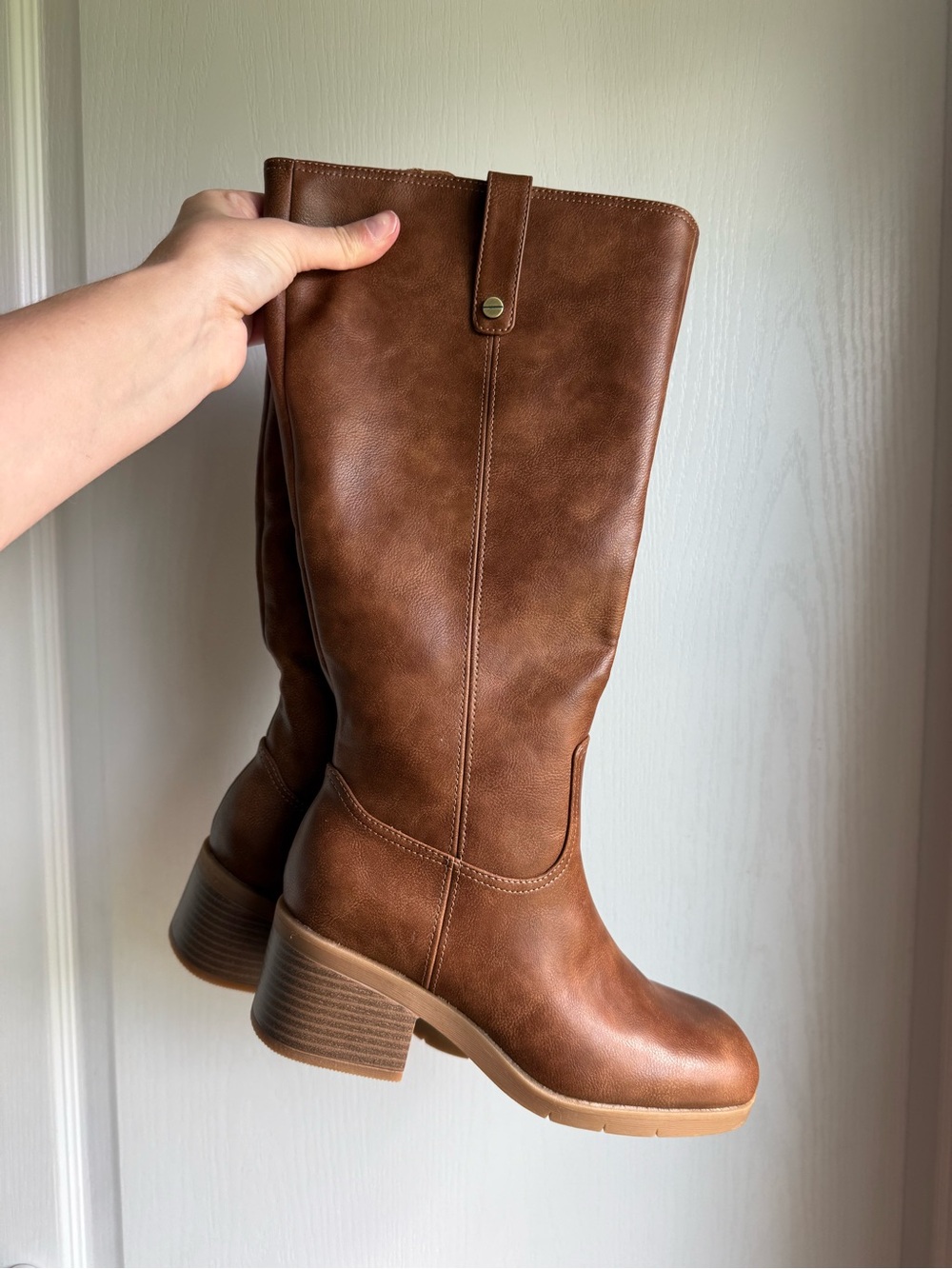 Dr. Scholl's Tall campus boots in Cognac Brown Mid-Heel size 6.5